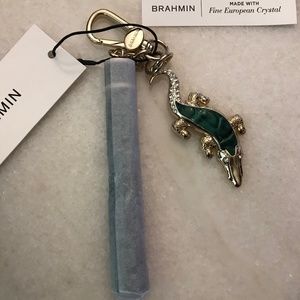 NWT Brahmin Croc Tassel